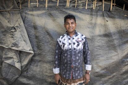 Uno de los acogidos en los campos de refugiados de rohinyás de Bangladés.
