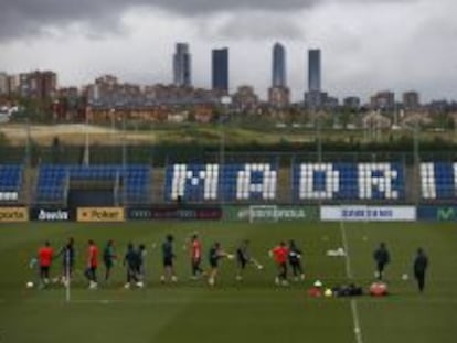 Entrenamiento del Real Madrid en la ciudad deportiva de Valdebebas.