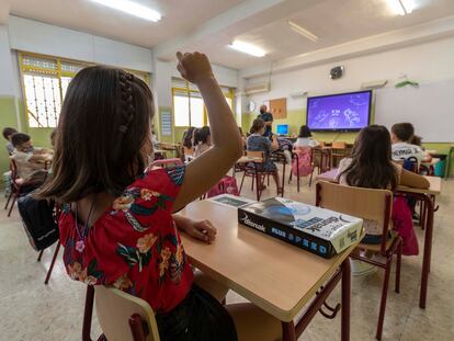 Una clase de primaria en Murcia.