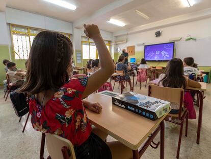 Una clase de Primaria en un colegio público en Murcia.