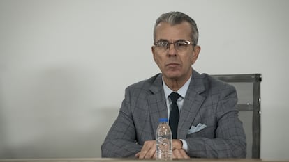 Juan Carlos Delpino, rector principal del Consejo Nacional Electoral, durante una conferencia en Caracas (Venezuela), en agosto de 2023.