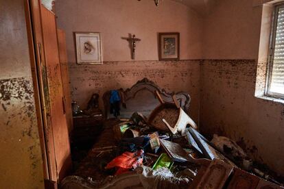 Una habitación completamente destrozada por el temporal
