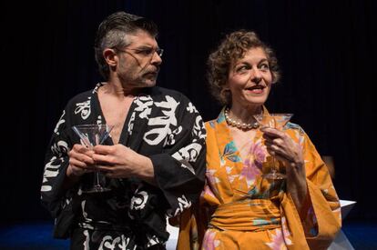 Nacho Guerreros y Nuria González durante la representación.