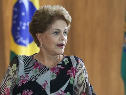 Dilma durante uma entrevista em Bras&iacute;lia, no dia 31 de mar&ccedil;o.