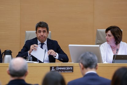 Seis falsedades de Mazón en la comisión de la dana en el Congreso 