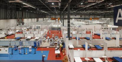 Hospital de campaña en Ifema (Madrid), símbolo de la emergencia sanitaria.