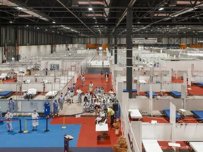 Hospital de campaña en Ifema (Madrid), símbolo de la emergencia sanitaria.