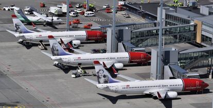 Aviones de la aerolínea Norwegian.