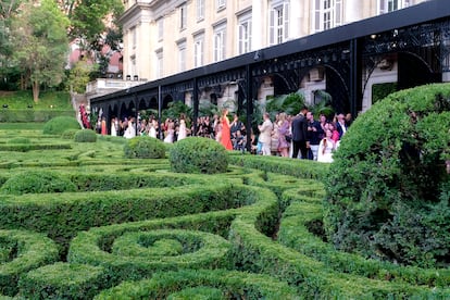 La fiesta celebrada en los jardines del palacio de Liria de Madrid.