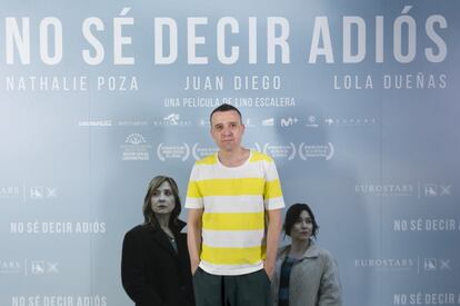 El director Lino Escalera durante la presentación en Madrid de la película 'No sé decir adiós'.