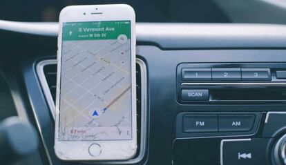 Google Maps en modo navegación.