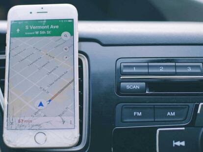 Google Maps en modo navegación.