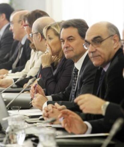 El presidente del CAREC, Salvador Alemany, con Artur Mas.