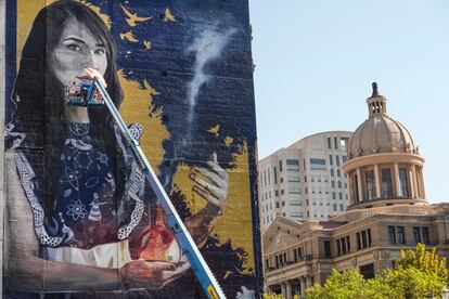 Vista de un mural en la ciudad de Houston