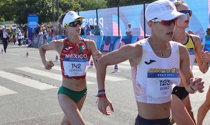 La mexicana Alegna González durante la prueba de marcha en París 2024.