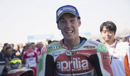Aleix Espargaró, el pasado fin de semana en el circuito Motorland de Alacañiz.