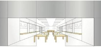 Diseño distribución tienda Apple.