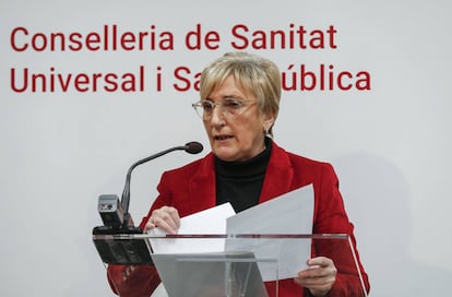 La consejera de Sanidad, Ana Barceló, en una comparecencia pública.