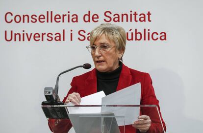 La consejera de Sanidad, Ana Barceló, en una comparecencia pública.