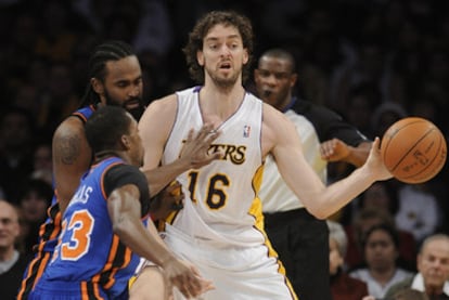 Pau Gasol, frente a los Knicks.