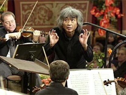 El japonés Seiji Ozawa, durante el concierto.