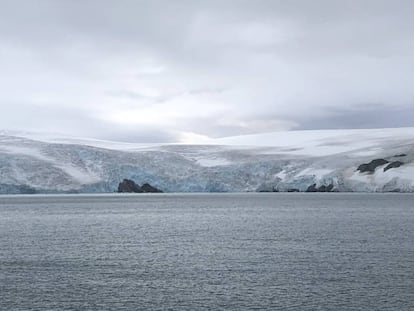 Glaciares en islas Shetland del Sur.