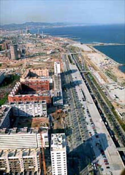 El frente marítimo de Poblenou, lleno de nuevas construcciones.