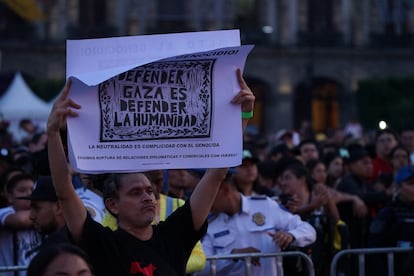 El concierto giró en torno al alto al genocidio en Gaza.