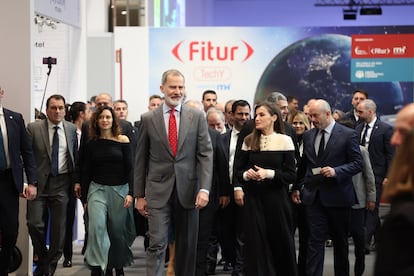 Los Reyes de España durante la inauguración de Fitur 2024.