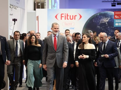 Los Reyes de España durante la inauguración de Fitur 2024.