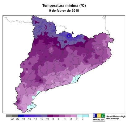 Mapa de les gla&ccedil;ades de la nit.