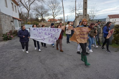 Mujeres de Loureiro, durante la manifestación del 8M del año pasado.