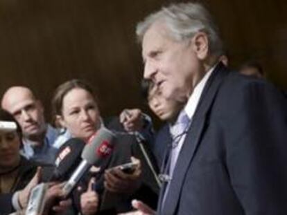 Jean-Claude Trichet en la reunión bimestral de los gobernadores de los bancos centrales del G-10