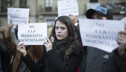 Manifestacion contra la pederastia en Barcelona