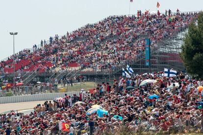 Vista de las gradas del circuito