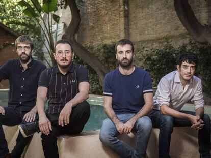 Desde la izquierda, Guillem Gisbert, Arnau Vallvé, Martí Maymó y Roger Padilla, el grupo Manel, el 3 de octubre.