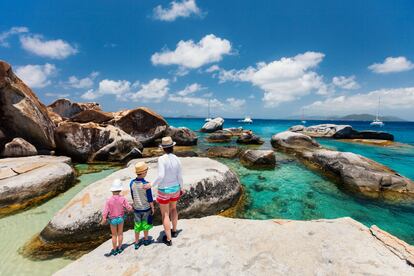 The Baths Beach, una de las atracciones turísticas en la isla de Virgen Gorda (Islas Vírgenes Británicas).