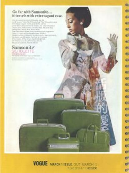 Una publicidad de Samsonite de los años sesenta.