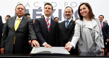 Firma del pacto por México.