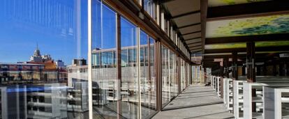 Vista desde la nueva sede del Colegio de Arquitectos, en el edificio de las Escuelas Pías.