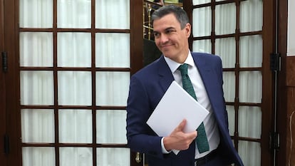 El presidente del Gobierno, Pedro Sánchez, en la sesión de control del Congreso el pasado 26 de junio.