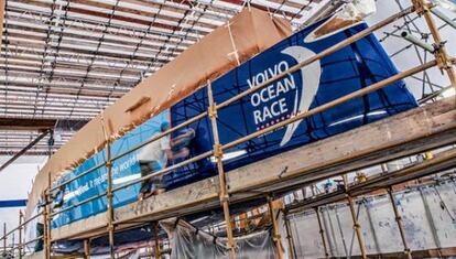 El barco danés en los astilleros de Green Marine. 