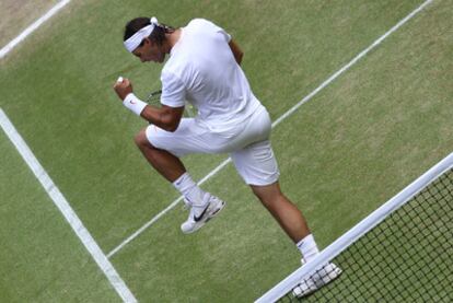 Nadal celebra un punto