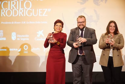 Desde la izquierda, Anna Bosch, Luis de Vega y Sara Gómez Armas. 