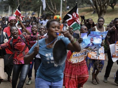 Protestas tras las últimas elecciones en Kenia, cuyo sistema electoral fue puesto en duda por irregularidades.