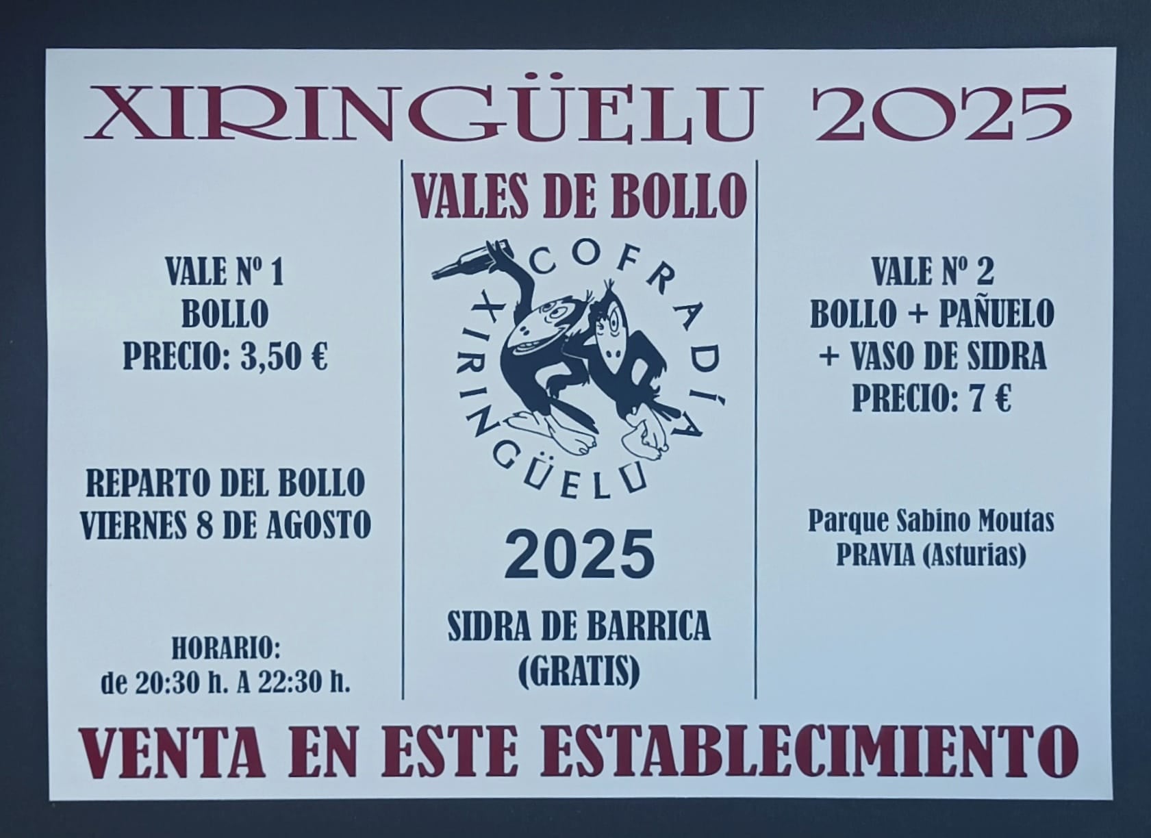 Sidra y bollo preñao suena bien
