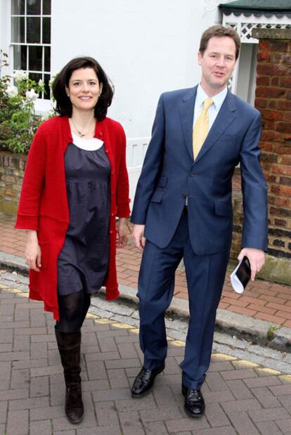 Nick Clegg y Miriam González Durántez.