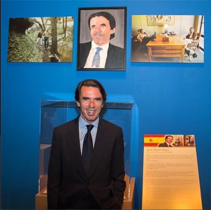 El meta-Aznar, la obra m&aacute;s delirante de George W. Bush, colgada ayer en su Instagram