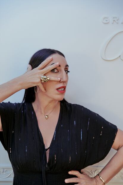 Rossy de Palma luciendo joyas de Cartier.