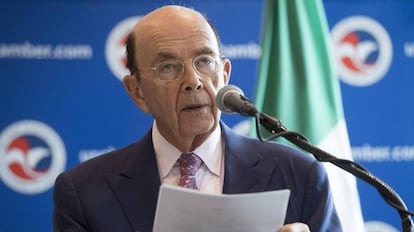 Wilbur Ross, presentando los términos del pacto